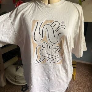 H&M Oversized Botanic Retreat Graphic T Shirt